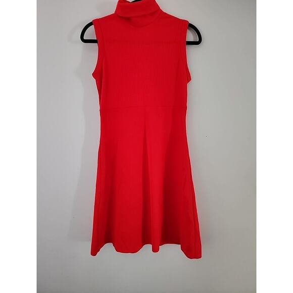 SOLD Jonathan Logan Red Orange Dress Jacket Set Vintage Polyester 16-18" PTP - Picture 8 of 12